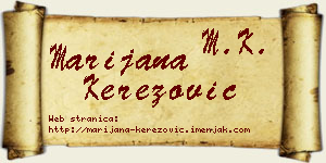 Marijana Kerezović vizit kartica